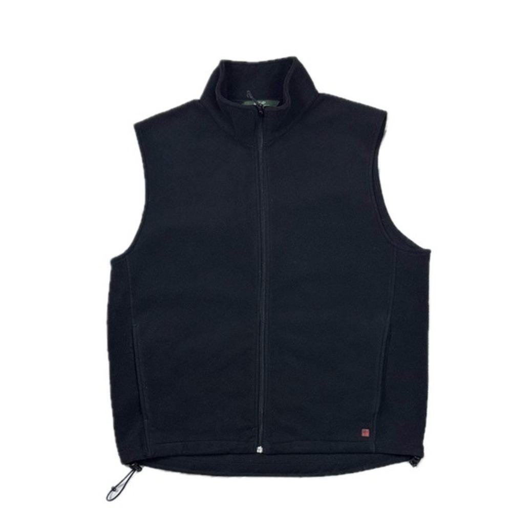 Vintage Y2K Woolrich Woolen Mills black zip up fleece vest men's Large